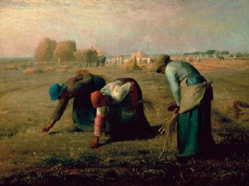 French painter Jean François Millet stirred social controversy in this 1857 painting, The Gleaners.