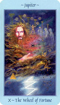 Jupiter - Wheel of Fortune card from Celestial Tarot