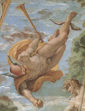 Detail of Farnese Gallery ceiling in Rome, by Annibale Carracci Detail of Farnese Gallery ceiling in Rome, by Annibale Carracci