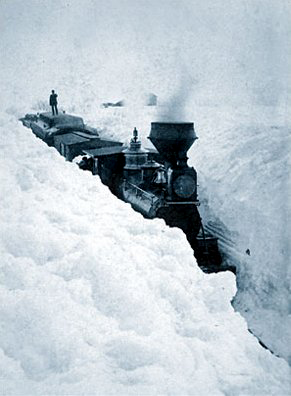 Snowstorm in southern Minnesota in March 1881.