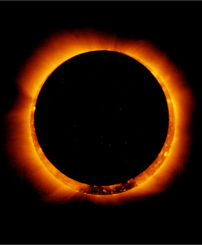 Hinode satellite image of the annular eclipse in January 2011. Credit: Hinode/XRT